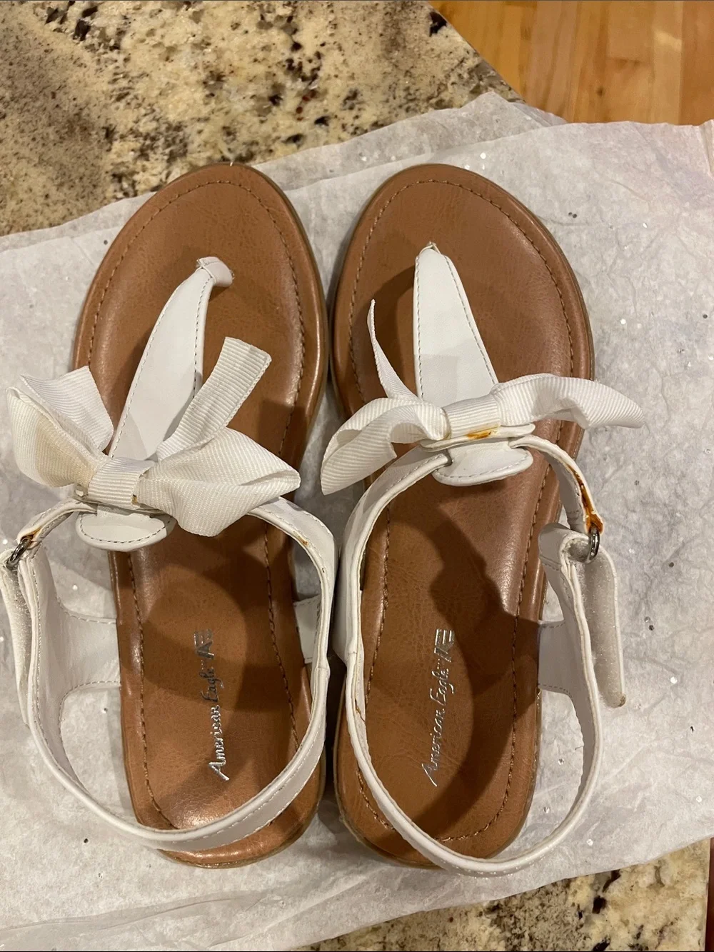 2 Pairs Girls H&M and American Eagle Sandals